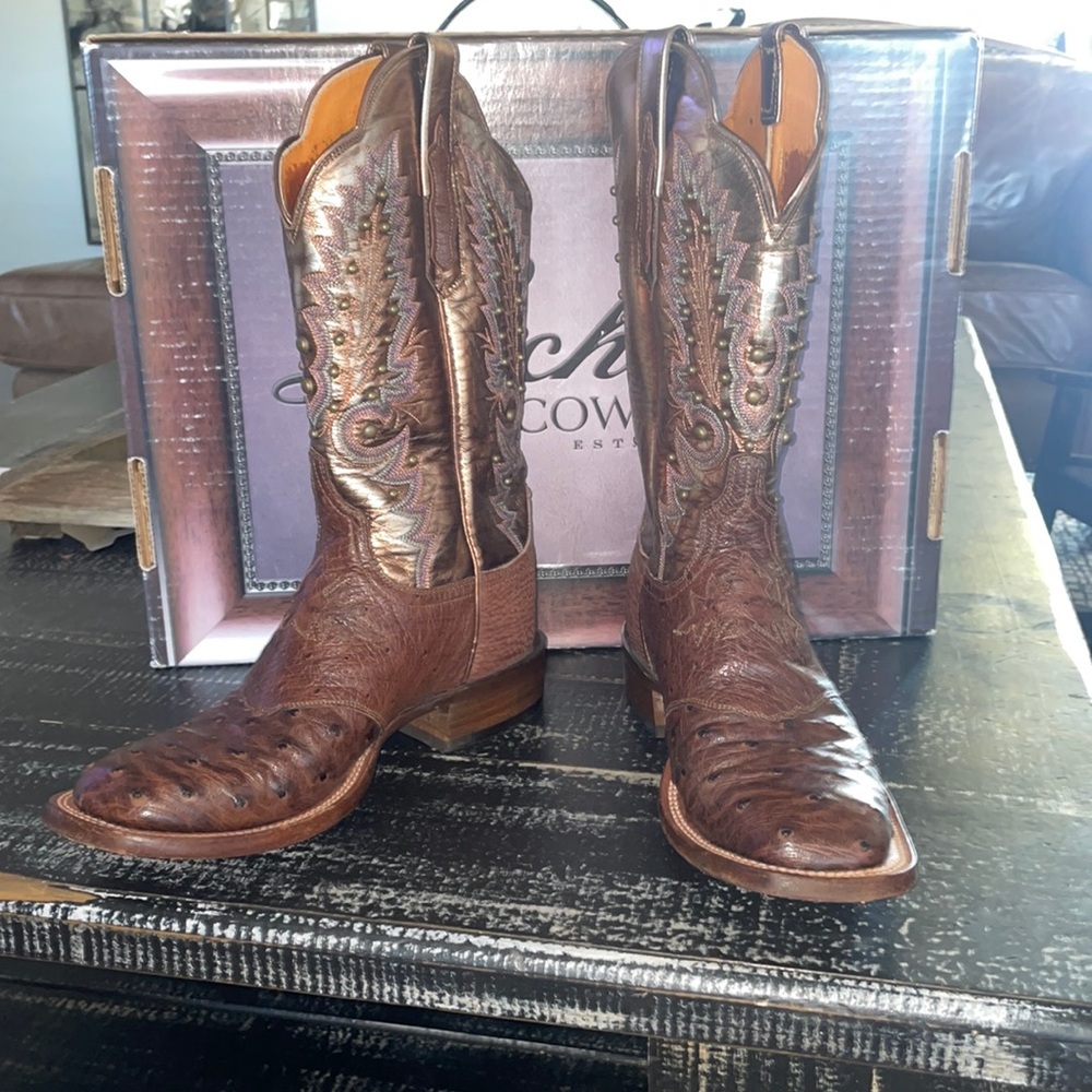 Lucchese cowgirl ostrich boots
